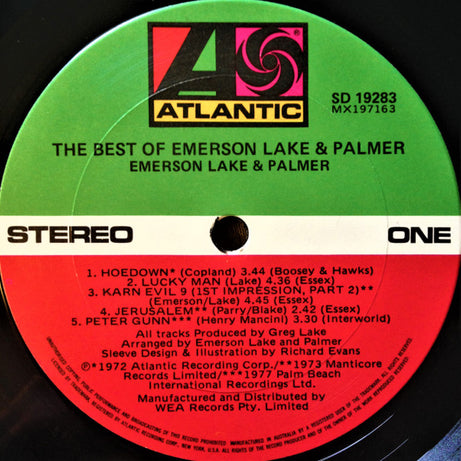 Emerson, Lake & Palmer : The Best Of Emerson Lake & Palmer (LP, Comp)