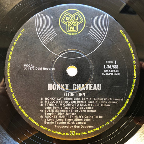 Elton John : Honky Château (LP, Album, RP)