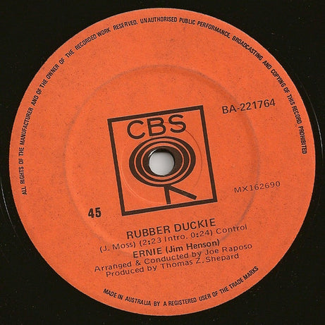 The Kids (2) / Ernie (4), Jim Henson : Sesame Street / Rubber Duckie (7", Single)