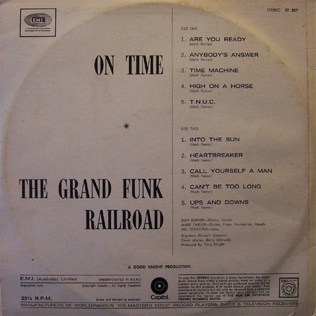 Grand Funk Railroad : On Time (LP, Album)