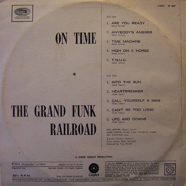 Grand Funk Railroad : On Time (LP, Album)