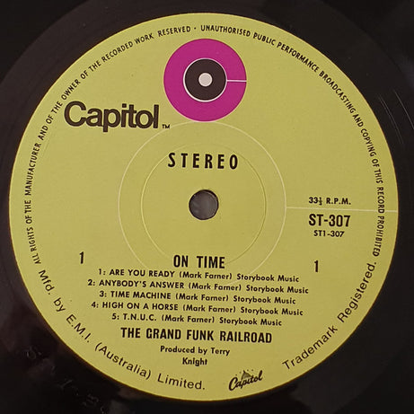 Grand Funk Railroad : On Time (LP, Album)