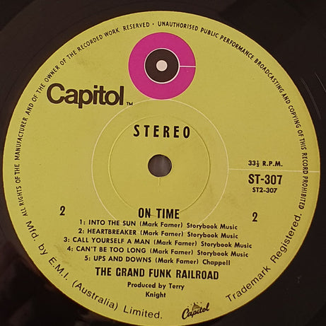 Grand Funk Railroad : On Time (LP, Album)