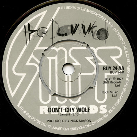 The Damned : One Way Love / Don't Cry Wolf (7", Single)