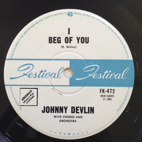 Johnny Devlin : Stomp The Tumbarumba (7", Single)