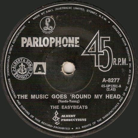 The Easybeats : The Music Goes Round My Head (7", Single)