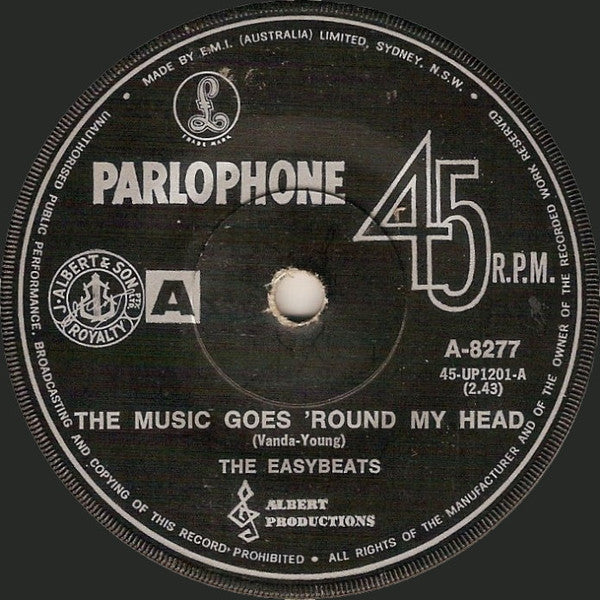 The Easybeats : The Music Goes Round My Head (7", Single)
