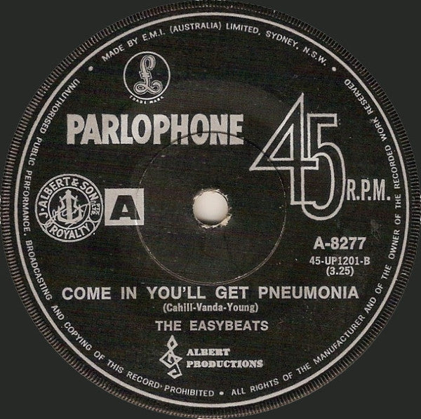 The Easybeats : The Music Goes Round My Head (7", Single)