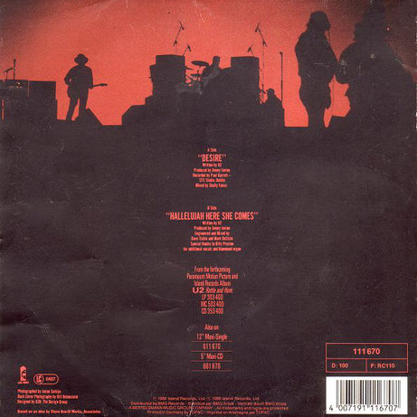 U2 : Desire (7", Single, Gat)
