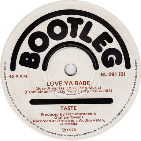 Taste (5) : Boys Will Be Boys (7", Single)