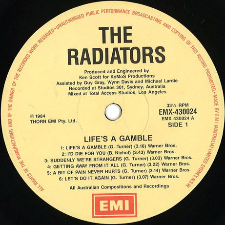 The Radiators (2) : Life's A Gamble (LP, Album)