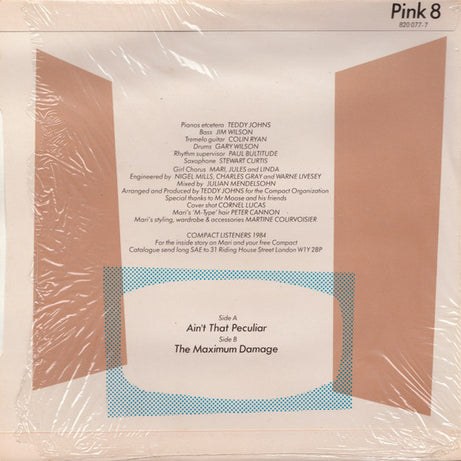 Mari Wilson : Ain't That Peculiar (7", Single, Blu)