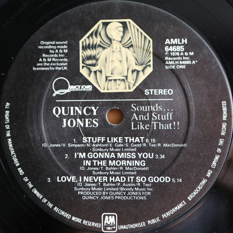 Quincy Jones : Sounds ... And Stuff Like That!! (LP, Album)