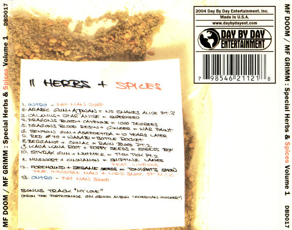 MF Doom / MF Grimm : Special Herbs & Spices Volume 1 (CD, Album)