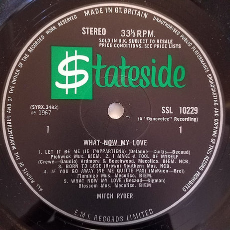 Mitch Ryder : What Now My Love (LP)