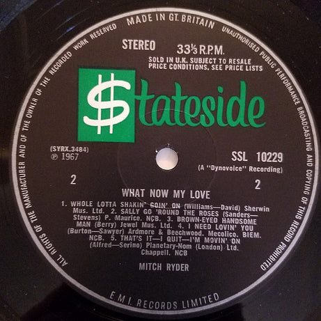 Mitch Ryder : What Now My Love (LP)