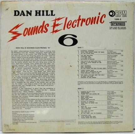 Dan Hill (2) : Sounds Electronic 6 (LP, Album, Die)