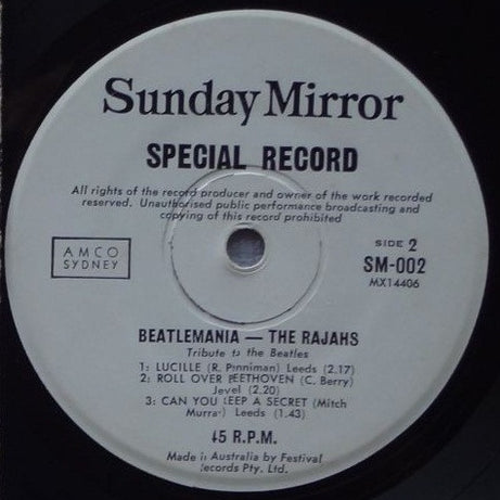 The Rajahs : Beatlemania (7", EP)