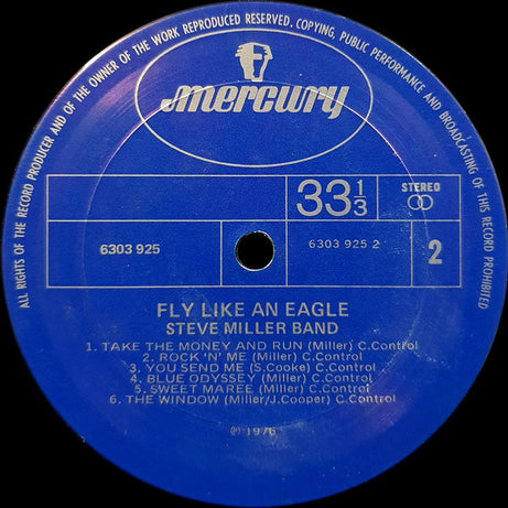 Steve Miller Band : Fly Like An Eagle (LP, Album)