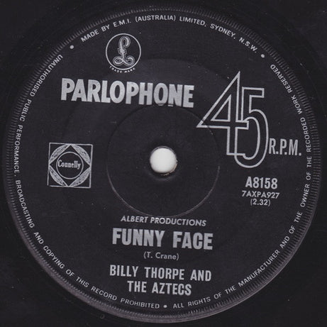 Billy Thorpe And The Aztecs : I Told The Brook (7", Single, Mono)