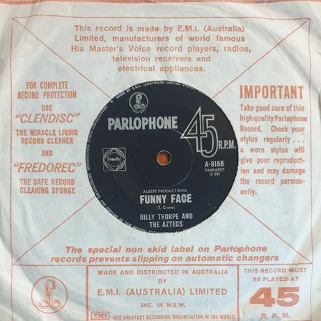 Billy Thorpe And The Aztecs : I Told The Brook (7", Single, Mono)