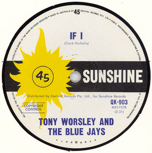 Tony Worsley And The Fabulous Blue Jays : Just A Little Bit (7", Single)