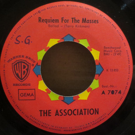 The Association (2) : Never My Love / Requiem For The Masses (7", Single, Mono)