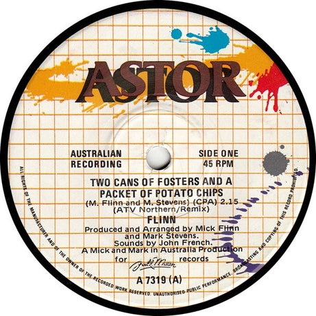 Flinn* : Two Cans Of Fosters And A Packet Of Potato Chips (7", Single)