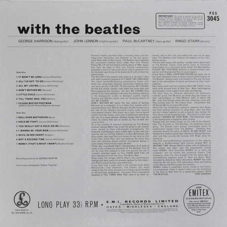 The Beatles : With The Beatles (LP, Album, RE, RM, 180)