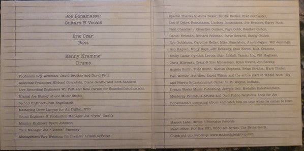 Joe Bonamassa : A New Day Yesterday Live (2xLP, RE)