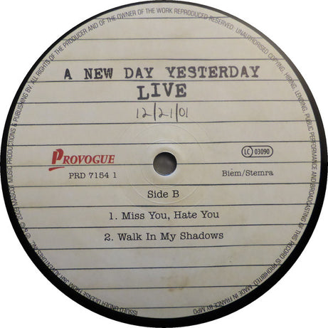 Joe Bonamassa : A New Day Yesterday Live (2xLP, RE)