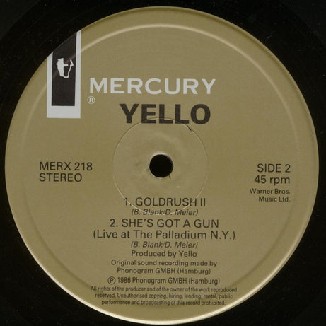 Yello : Goldrush (2x12", Single, S/Edition, Gat)