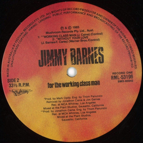 Jimmy Barnes : For The Working Class Man (2xLP, Album, RP, $13)