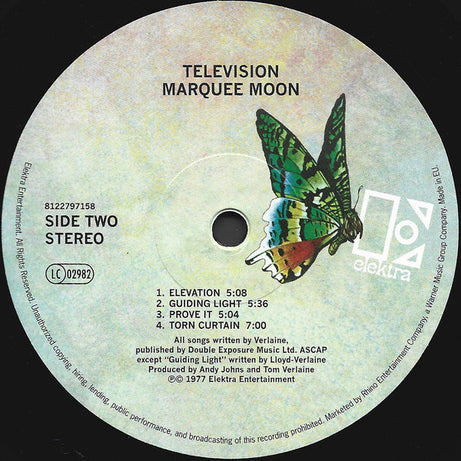 Television : Marquee Moon (LP, Album, RE, RM, 180)