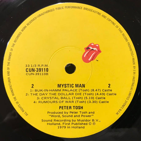 Peter Tosh : Mystic Man (LP, Album)