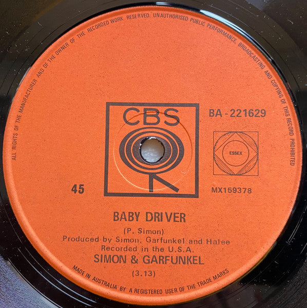 Simon & Garfunkel : The Boxer (7", Single)