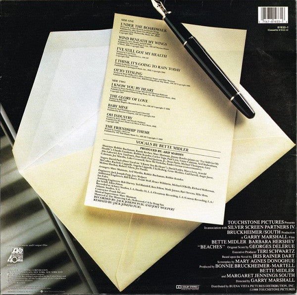 Bette Midler : Beaches (Original Soundtrack Recording) (LP, Album)