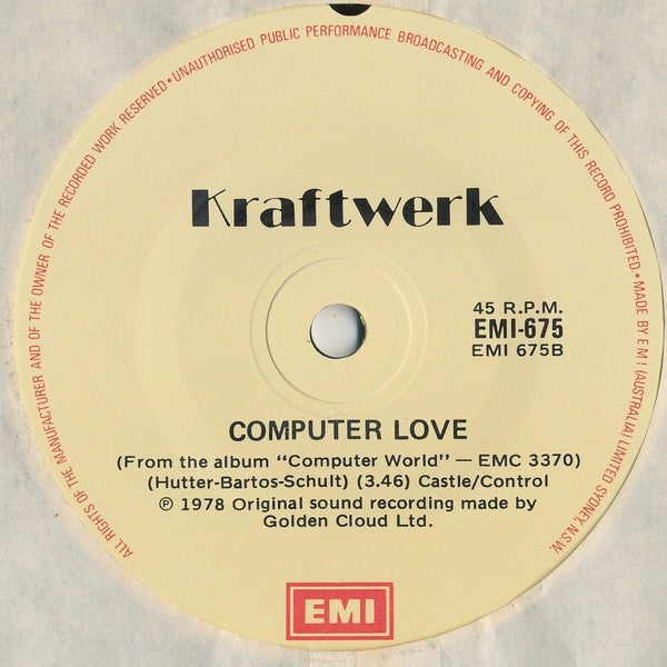 Kraftwerk : The Model  (7", Single)