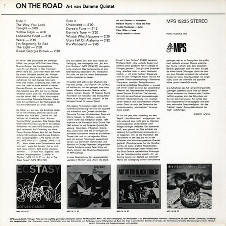 The Art Van Damme Quintet : On The Road (LP, Album)
