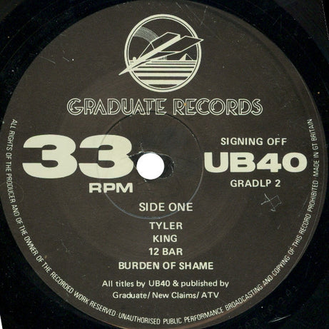 UB40 : Signing Off (LP, Album + 12")
