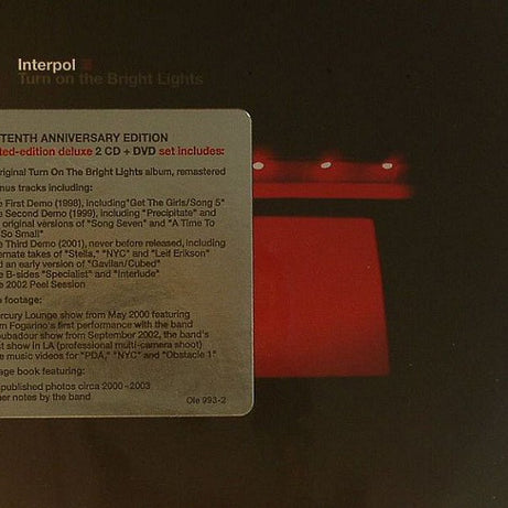 Interpol : Turn On The Bright Lights (CD, Album, RE, RM + CD, Comp + DVD-V, NTSC + Dlx, )