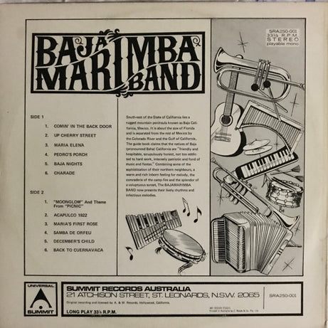 Baja Marimba Band : Baja Marimba Band (LP, Album)