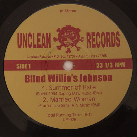 Blind Willie's Johnson : Oops! (7", EP)