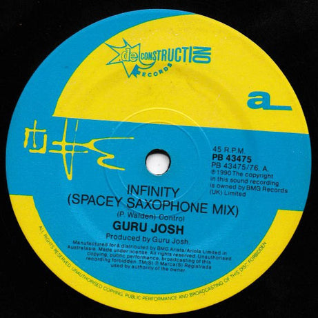 Guru Josh : Infinity (7", Single)