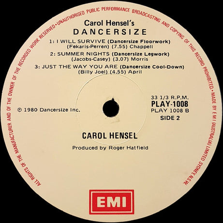 Carol Hensel : Dancersize (LP, Album)