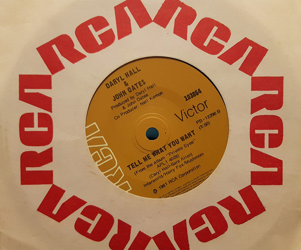 Daryl Hall & John Oates : Private Eyes (7", Single)