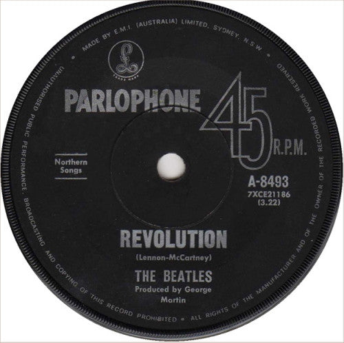 The Beatles : Hey Jude (7", Single, Mono, Fir)