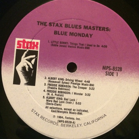 Various : Blue Monday - The Stax Blues Masters  (LP, Album)