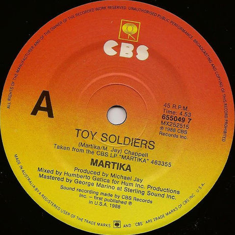Martika : Toy Soldiers (7", Single)