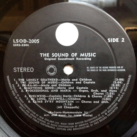 Rodgers And Hammerstein* / Julie Andrews, Christopher Plummer, Irwin Kostal : The Sound Of Music (An Original Soundtrack Recording) (LP, Album)